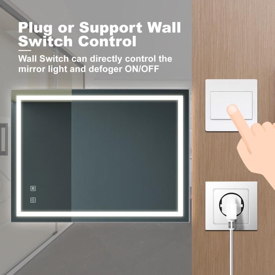 【美國現貨 本土直郵】 美國 hiorin 浴室LED高級梳妝鏡 *1 智慧防霧系統 衛浴用品 專業級光影控制