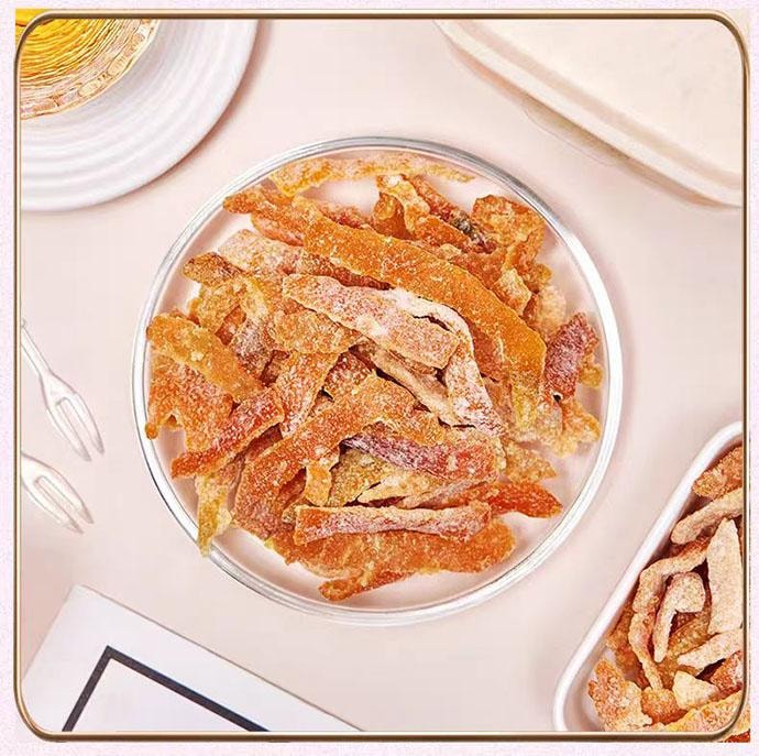 【中国直邮】 泉利堂 盐津陈皮丝 蜜饯果脯 158g*1罐