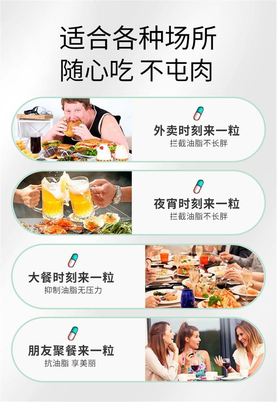 【中國直郵】 999 左旋肉鹼丙酮酸鈣殼 聚醣膠囊 減肥瘦身燃脂排油神器成人男女100g/瓶