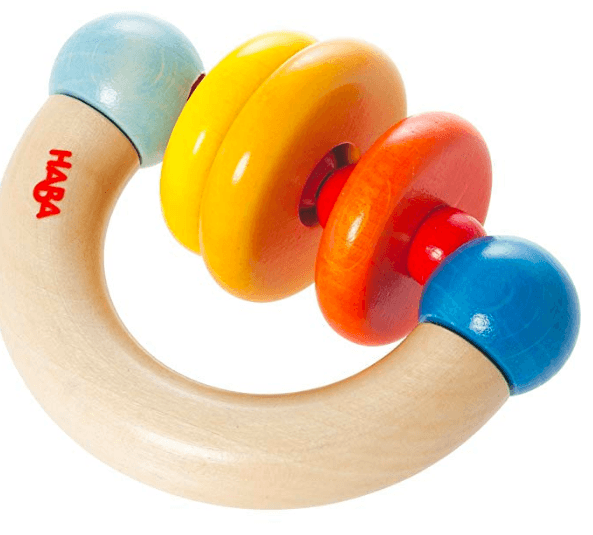 Germany HABA Clutching Toy Roundabout Wooden Manipulative Rattle & Teether one piece(randomly style)