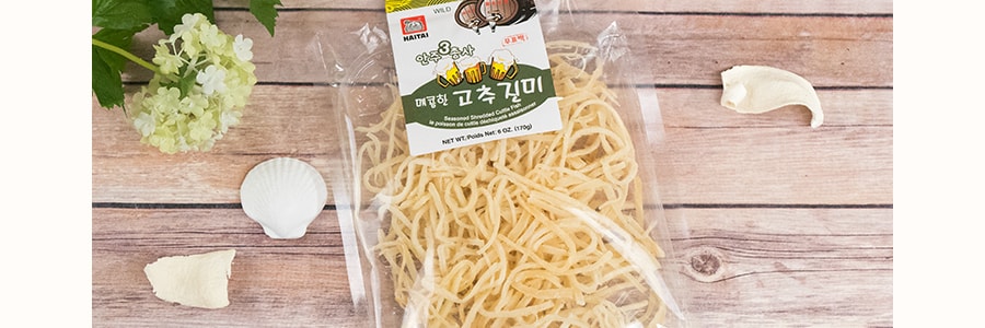 韩国HAITAI海太 手撕鱿鱼条 香辣味 170g 包装随机发