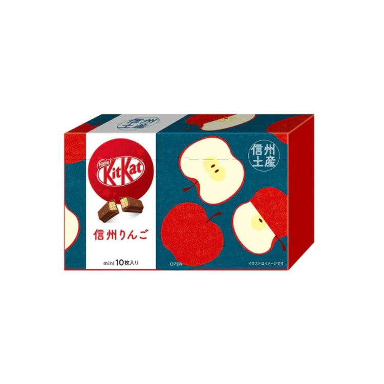 【日本直邮】日本NESTLE雀巢 KIT KAT地域限定 信州限定 苹果味巧克力威化 10枚装