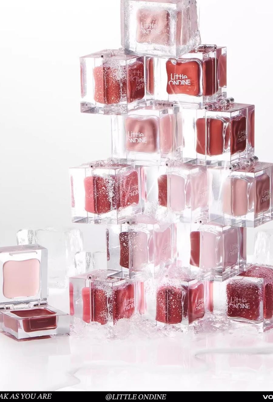 【中國直郵】 小奧汀 小奧丁 小冰塊 雙效唇頰蜜 腮紅 高光 一塊多用 唇蜜 唇釉-01號色*預計到達時間3-4週