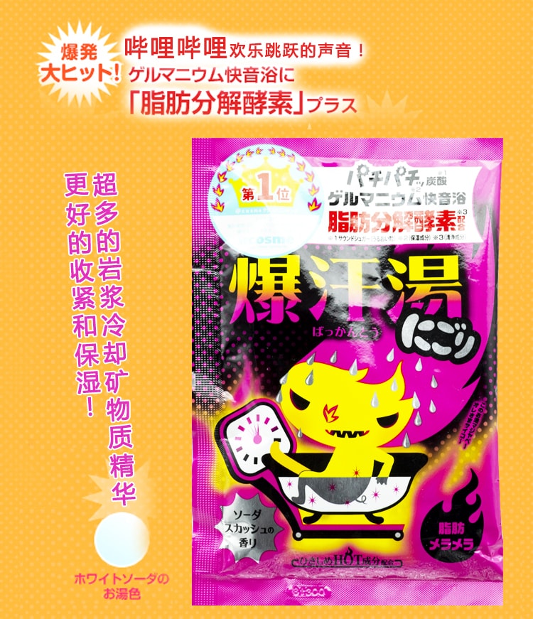 日本BISON 爆汗湯酵素分解入浴劑泡澡浴鹽 #蘇打汽水味 60g 范冰冰推薦