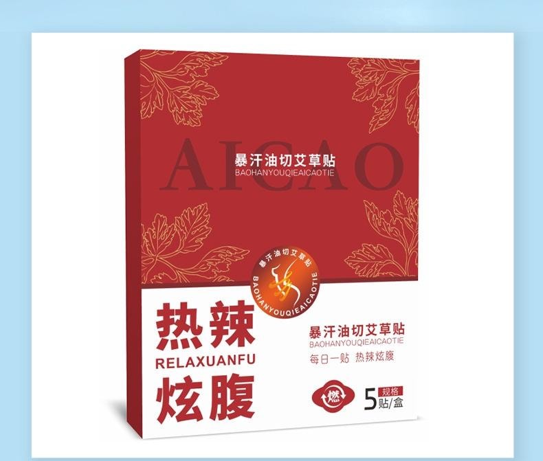 【中國直郵】 親太太 暴汗油切艾草貼艾腰貼腹部貼熱敷貼 (5貼1盒)