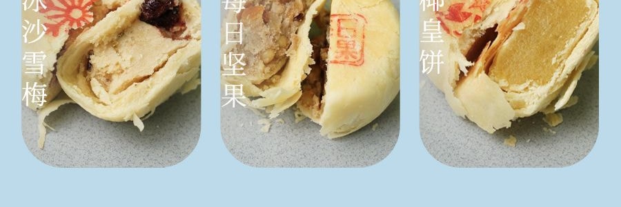 稻香村 新苏式减糖月饼礼盒 9枚装 450g【冰沙雪梅月饼+每日坚果月饼+椰皇饼】健康低糖月饼