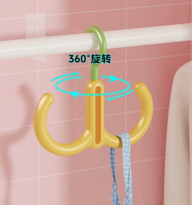  海蓝星 多巴胺双头旋转挂钩 蓝色 白色 可串联可旋转 不滑落不留痕 两件