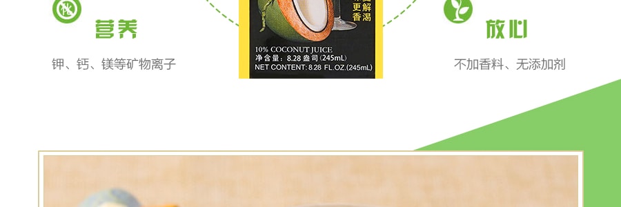 【超值裝】海南椰樹牌 椰汁 6盒裝 245ml*6 國宴飲料 (中英包裝隨發)