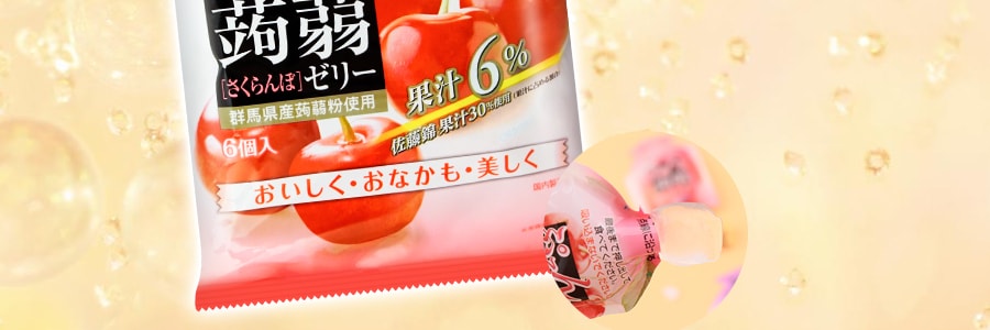 日本 ORIHIRO 欧力喜乐 樱桃口味蒟蒻 6pcs Exp. Date: 08/2021