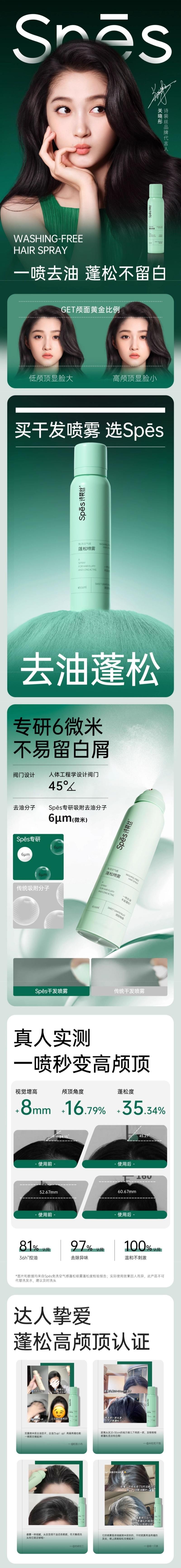 詩裴絲 免洗氣感蓬鬆乾髮噴霧 #清甜柚香 150ml