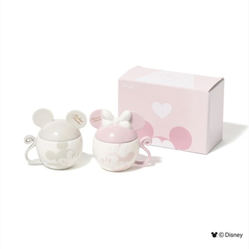 【日本直郵】日本FRANCFRANC 迪士尼聯名限定款 米奇米妮陶瓷小套杯 1組裝