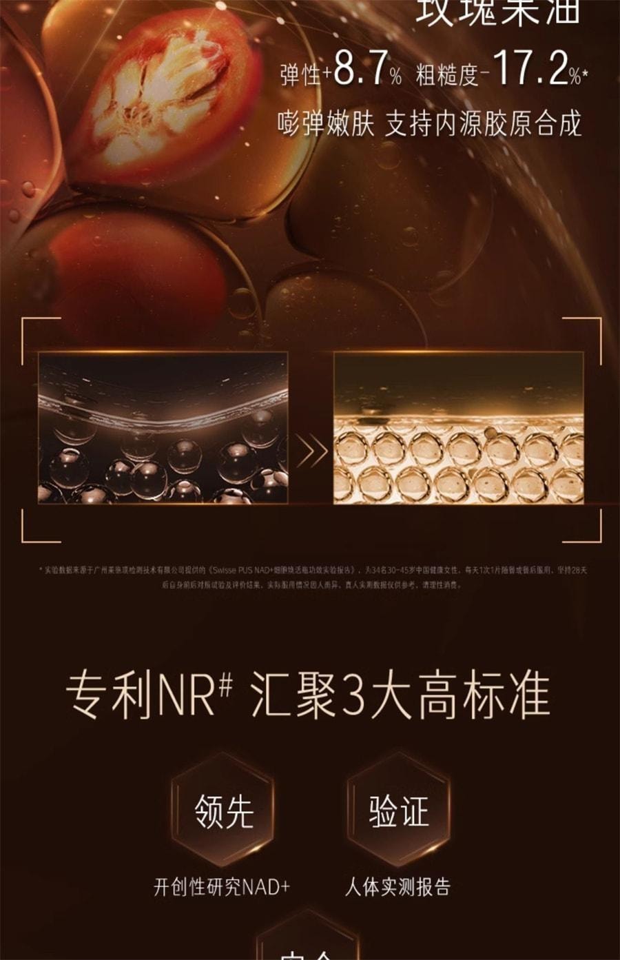 【中国直邮】 澳大利亚 Swisse 斯维诗NAD+童颜丸能量瓶核苷酸[专利NR葡萄籽胶囊进口 NAD+童颜丸30粒/瓶