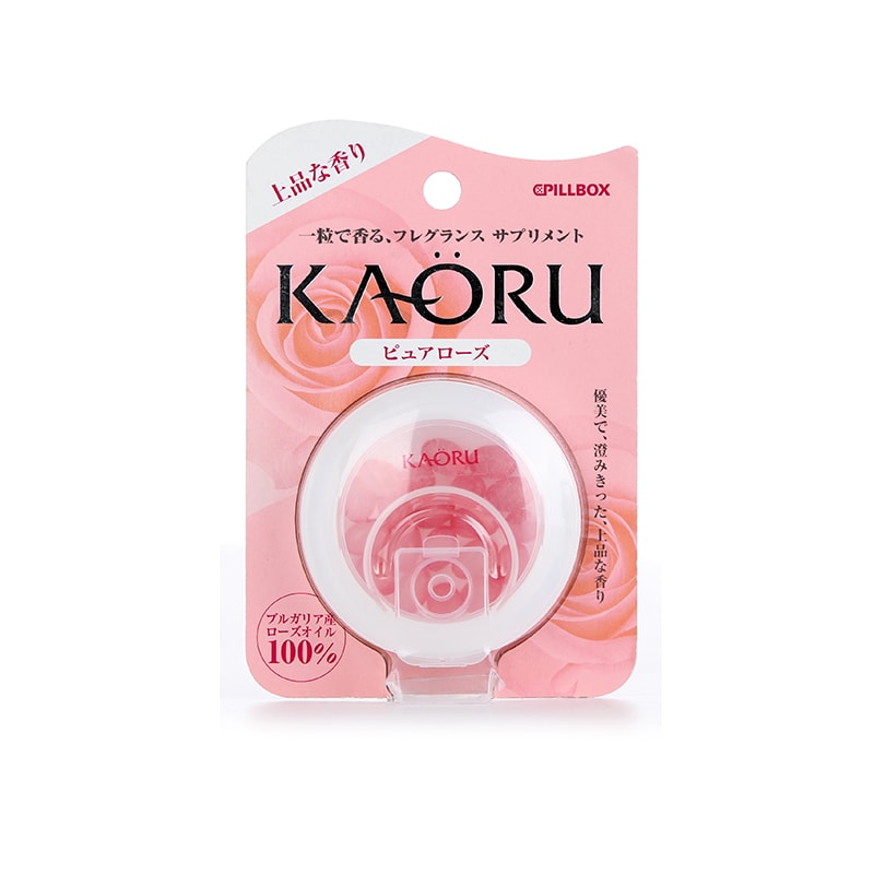日本PILLBOX KAORU大马士革玫瑰可食用精油香体丸