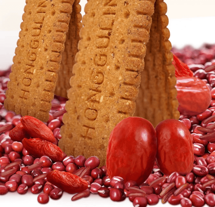 红谷林 无糖九红藜麦谷物饼干 9种红色食材 健康食养 谷物原香 口感丰富  208g