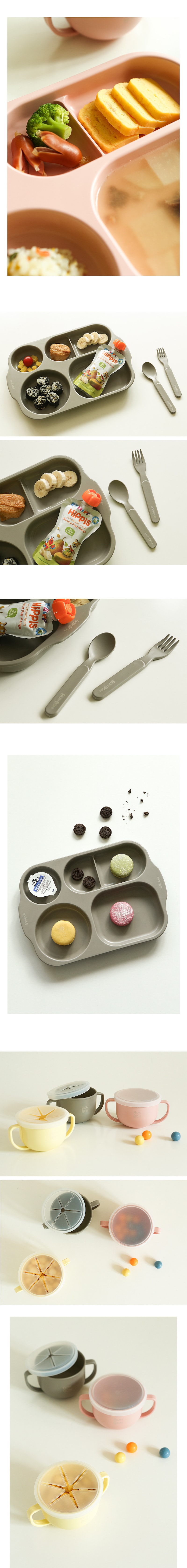 韩国 DAILYLIKE Bonbon 环保玉米餐具套装 Set of 3 Cocoa 1 box