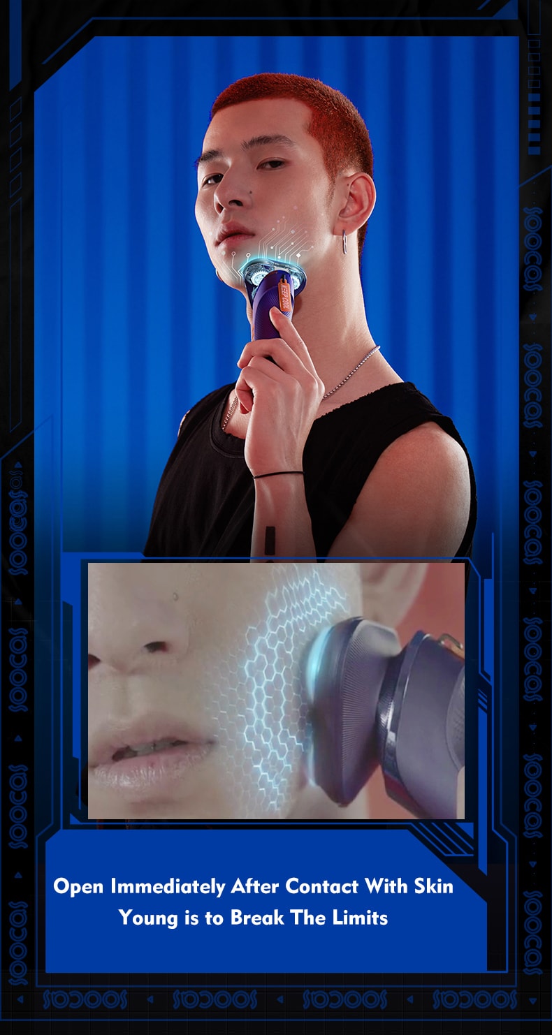 Smart Electric Shaver Purple Orange