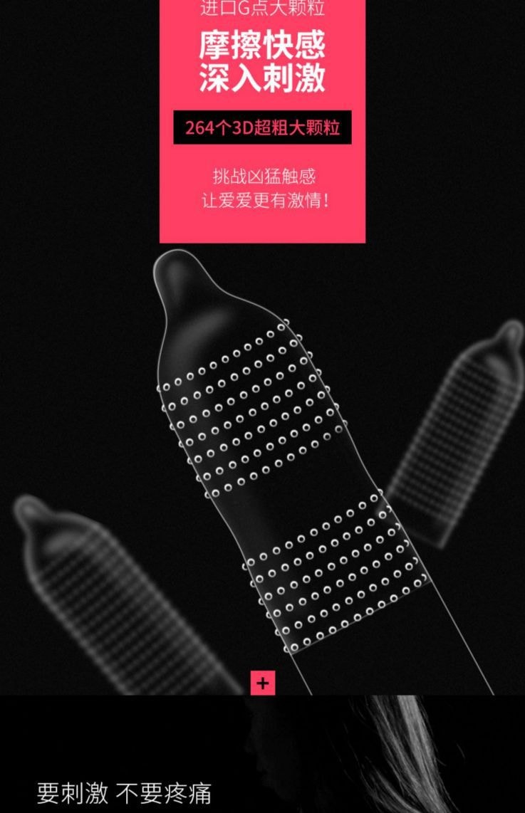 【中国直邮】G点3D螺旋避孕套 成人房事 情趣用品10只装