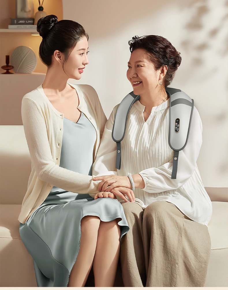 【中国直邮】 康佳 颈椎按摩器家用护颈仪脖子肩颈揉捏斜方肌按摩仪   灰色 全配款