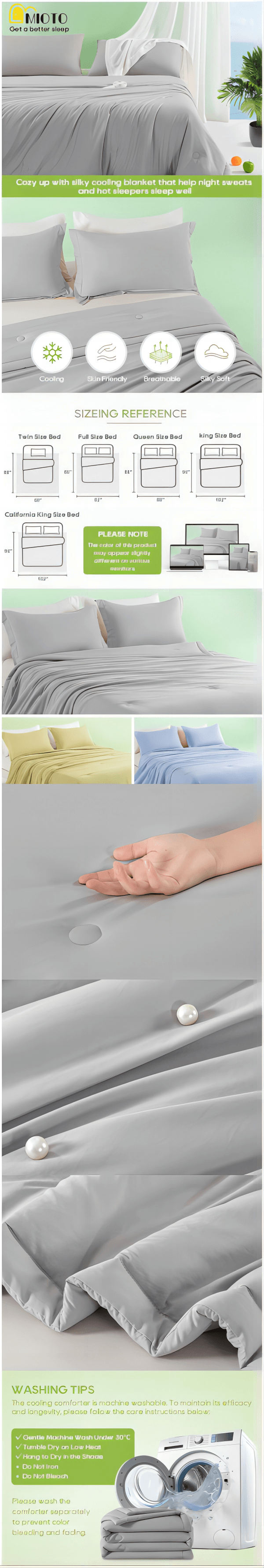 【美國直郵】涼感被灰色king 260*229CM