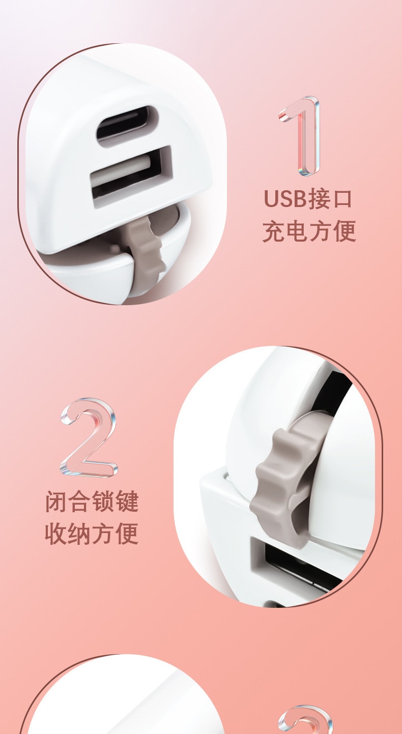 【中国直邮】小方|USB小型直发器 WX99 白色