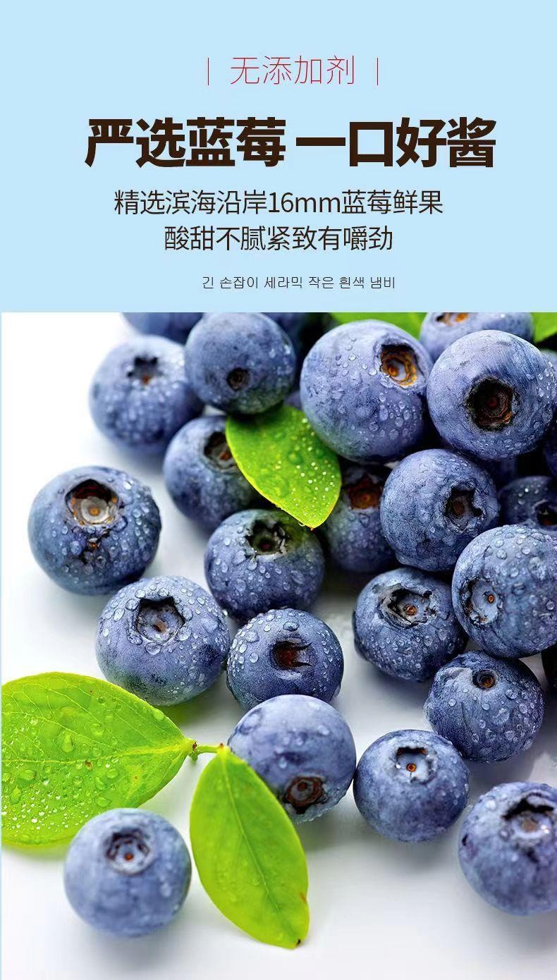 滇初 【美国直邮】蓝莓酱 500g果酱烘焙冰粉汤圆面包辅料 纯天然蓝莓 营养丰富 促进消化 保护心血管