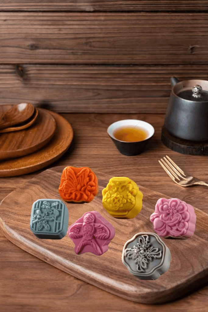 姚记 寻时见韵系列  八口味月饼 8枚装 陈皮豆沙 黑芝麻 奶油冰沙 青提油柑 清香莲蓉 紫金桑葚 芝士桃桃· 莓果  300g