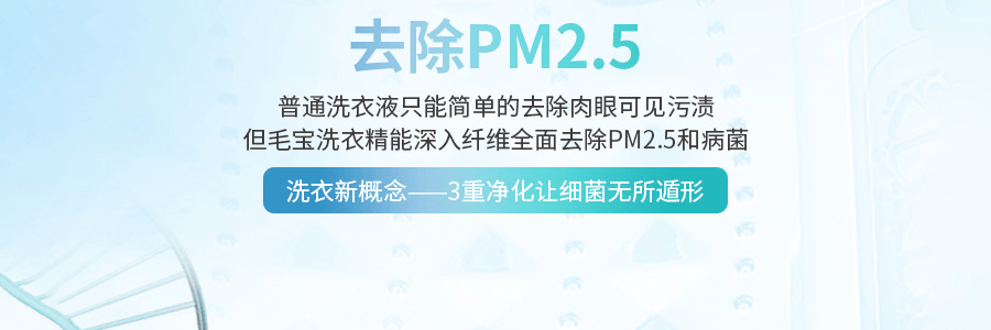 毛宝制臭极净抗菌 PM2.5 洗衣精 补充包 2000g