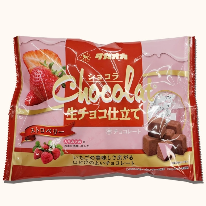 【日本直郵】日本TAKAOKA 小紅書推薦 高職巧克力 生巧克力 草莓風味生巧克力 140g