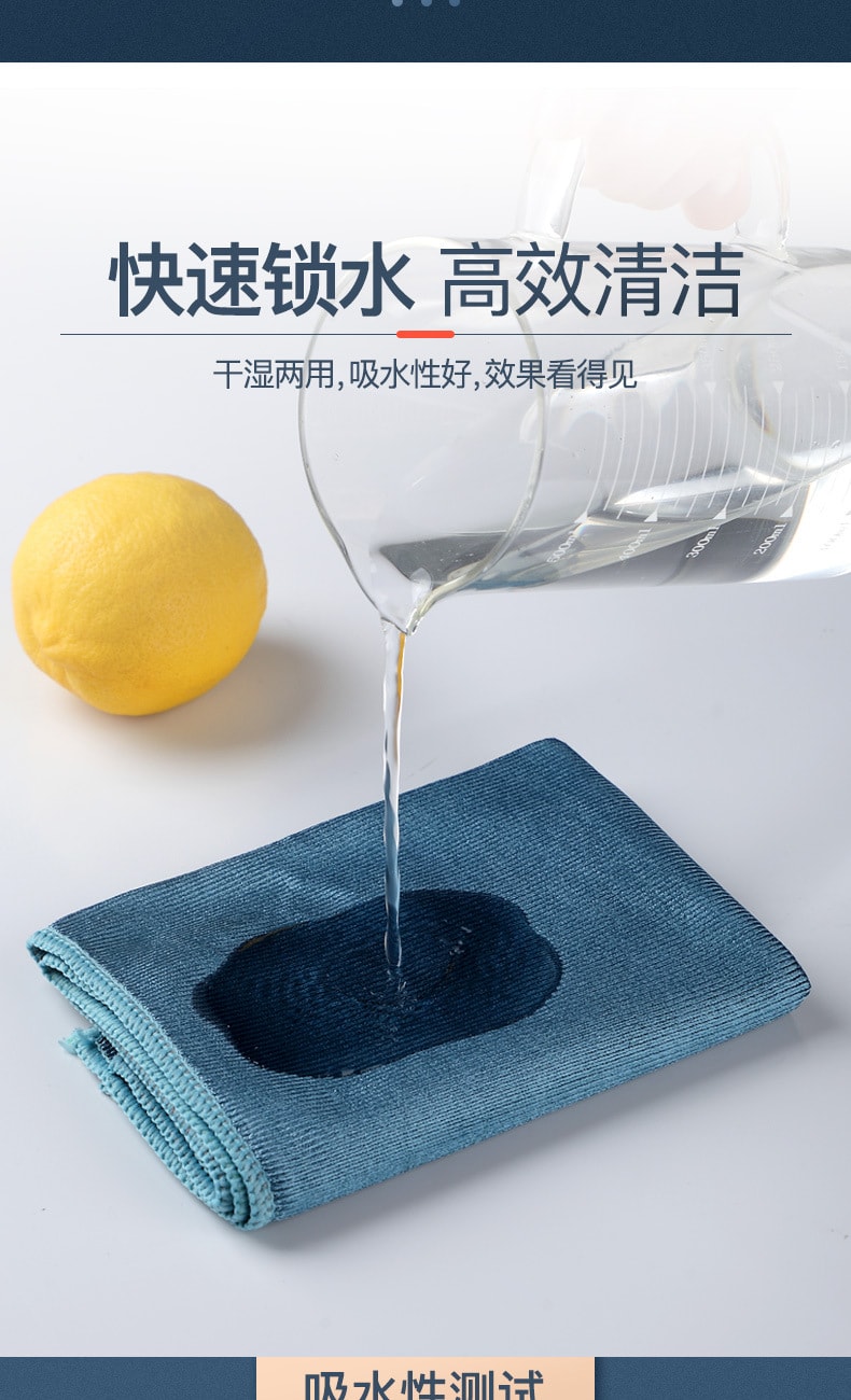 【中国直邮】北欧欧慕 擦玻璃专用抹布加厚吸水  颜色随机3条装