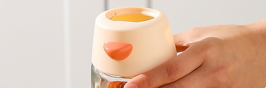 川岛屋 厨房调味罐 勺盖一体调料瓶 米白 200ml