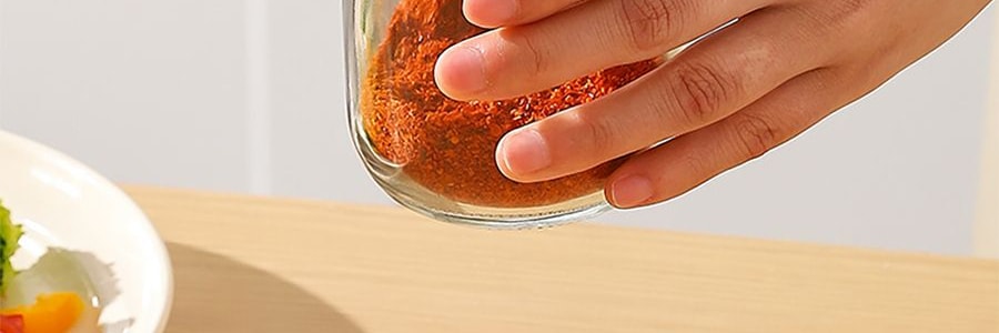 川岛屋 厨房调味罐 勺盖一体调料瓶 米白 200ml