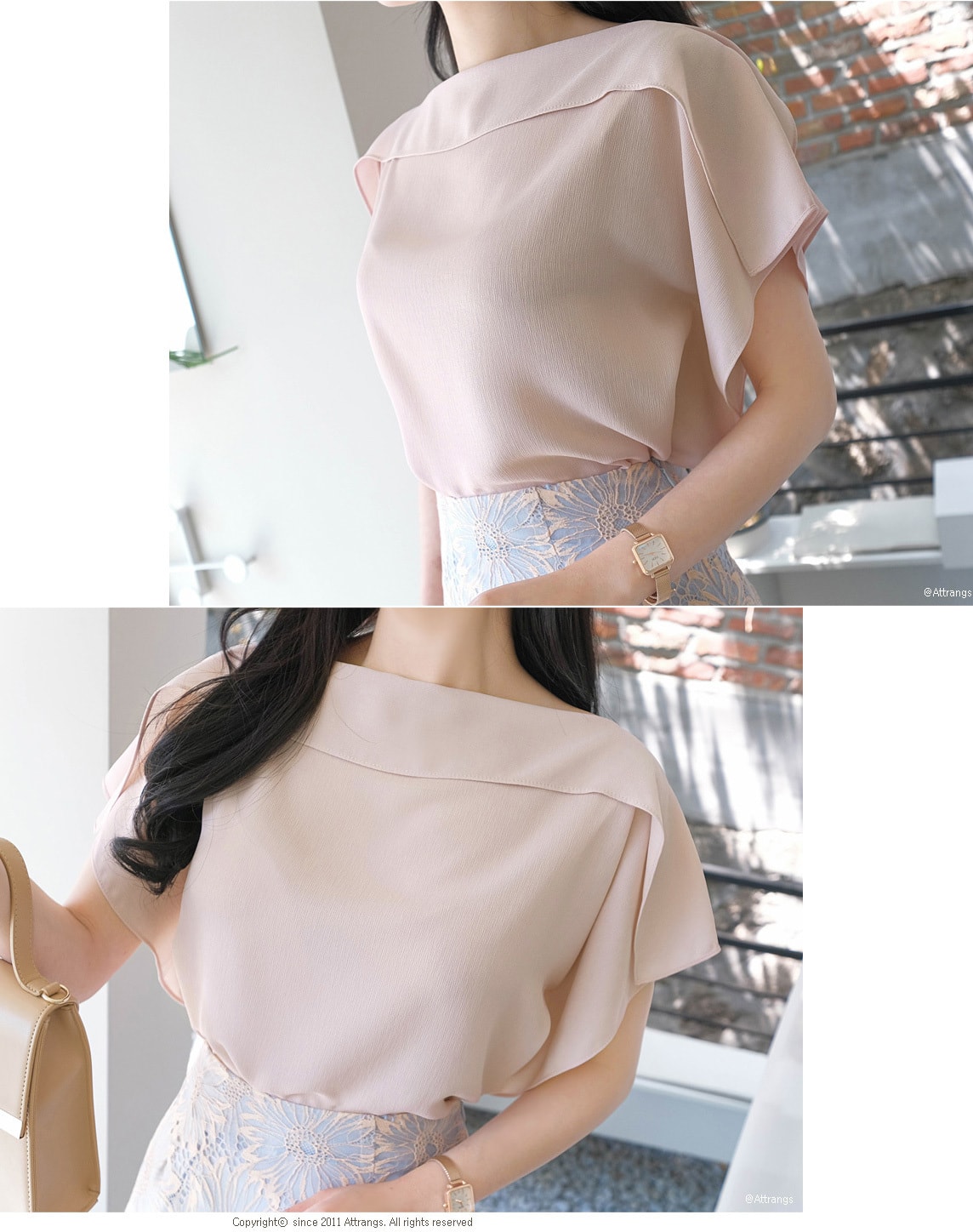 Middle-skirt Beige S
