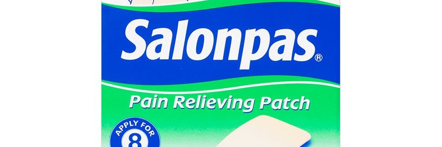Patch Soulage-douleur Salonpas, Appliquer pendant 8 heures, 20 pièces, 2.83''x1.81''