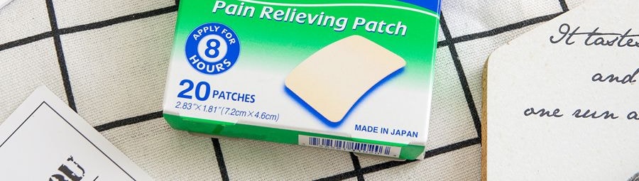 Patch Soulage-douleur Salonpas, Appliquer pendant 8 heures, 20 pièces, 2.83''x1.81''