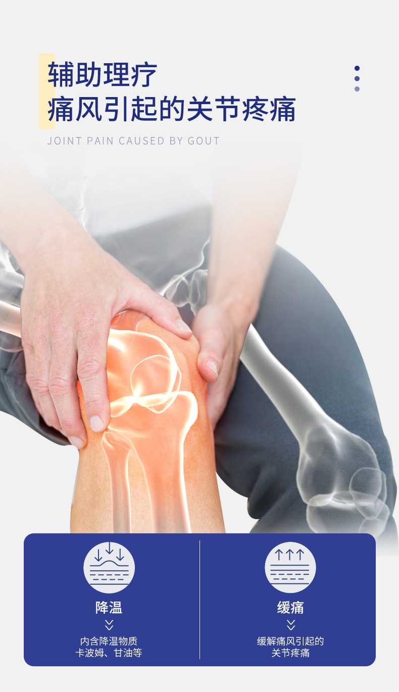 【中国直邮】健医师 痛风型退热凝胶 适用于手脚趾疼关节膝盖疼痛酸麻 20g/盒