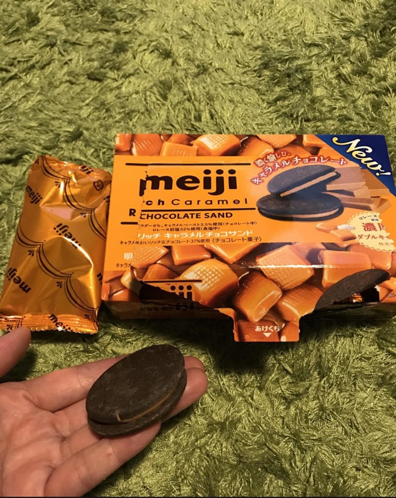 【日本直邮】日本meiji明治浓厚焦糖巧克力夹心饼干 6枚装 | 亚米