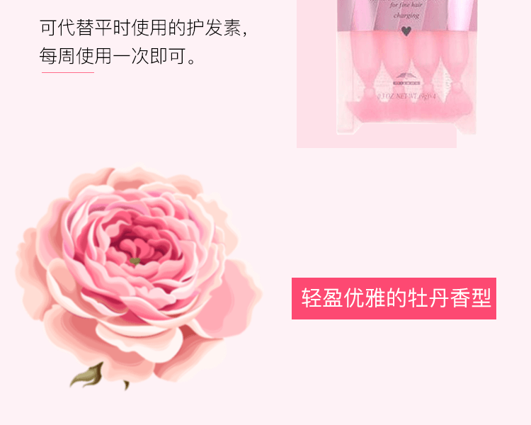 MILBON 沙龍級護髮髮膜 軟髮用 9gx4支