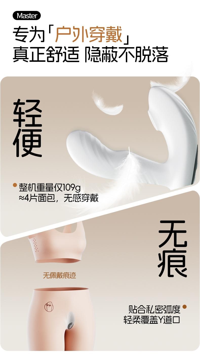 JISSBON傑士邦 Master唄嘻悅遙控跳蛋穿戴靜音砲機 外出情趣玩具 白色1件