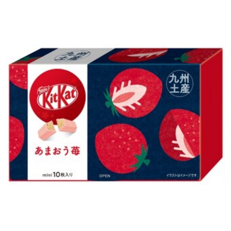 【日本直邮】 KIT KAT地域限定 九州限定 草莓味巧克力威化 10枚装