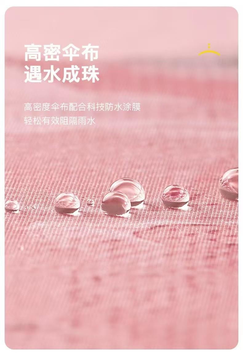 海蓝星 晴雨两用 SPF 50 三折双层太阳伞 五折轻巧 黑漆钢骨  优质印花 防晒防紫外线 白玫瑰 一件