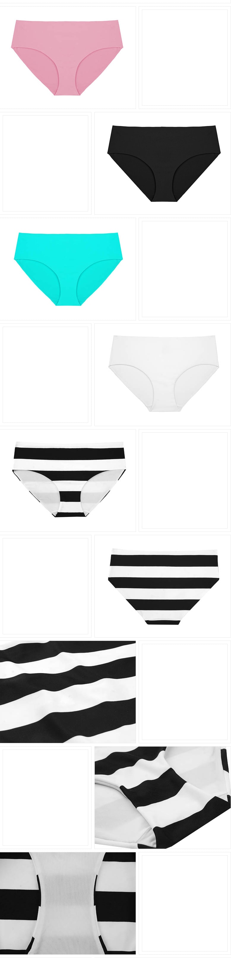 Shay Bikini Bottoms Black And White Stripe S