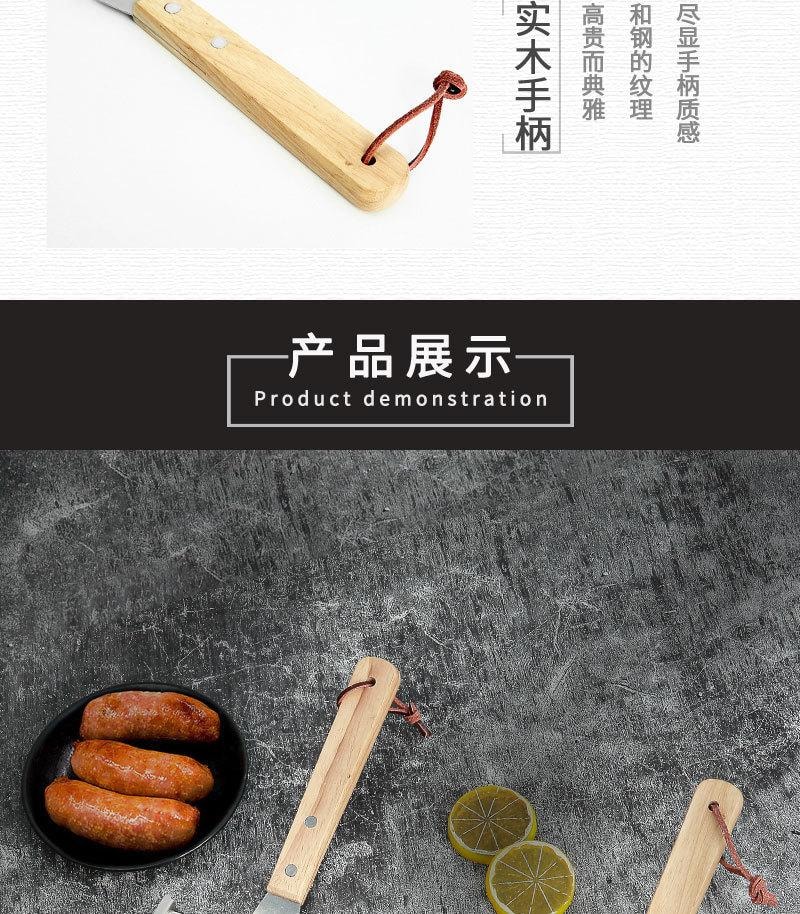   FOXTAIL 便利不銹鋼烤腸架套裝 滾動燒烤架 熱狗 火腿 可拆 便攜 -大號 1套*預計到達時間3-4週