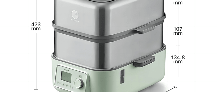 BUYDEEM北鼎 多功能蒸炖锅 隔水蒸炖锅电蒸锅 加大加高不挑餐具 14L G67 双层