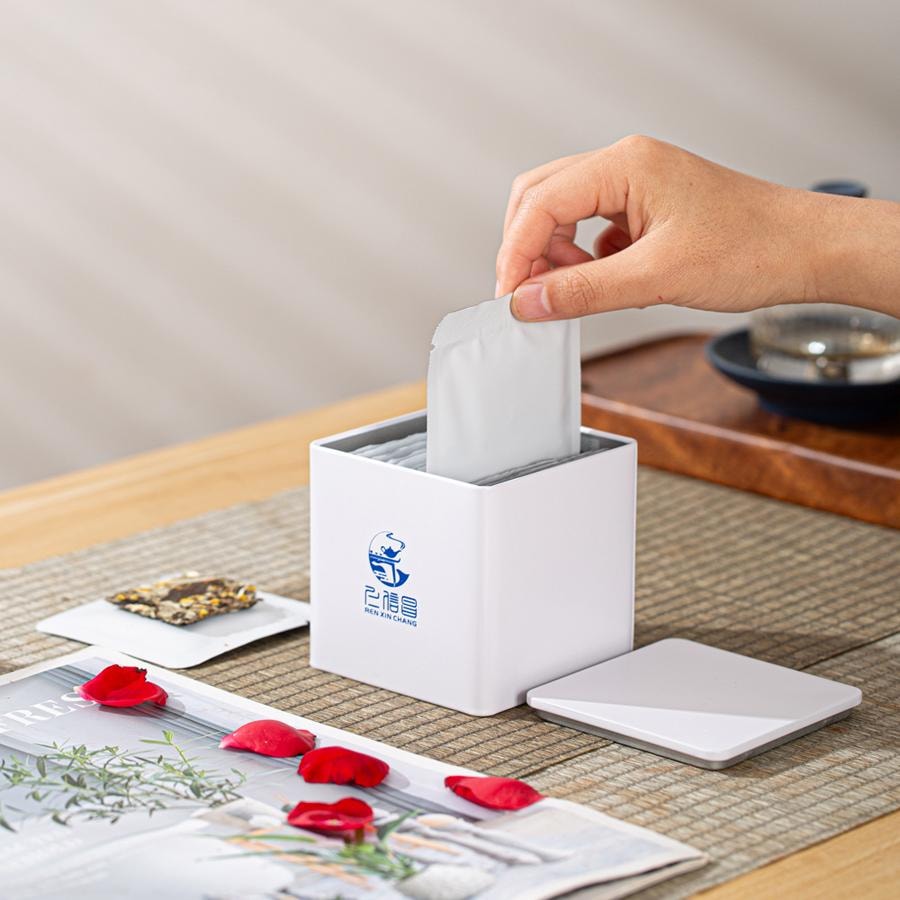 美國 仁信昌 桂花白茶小方片 雲南白茶方片 方便小袋包裝 小茶餅 15片