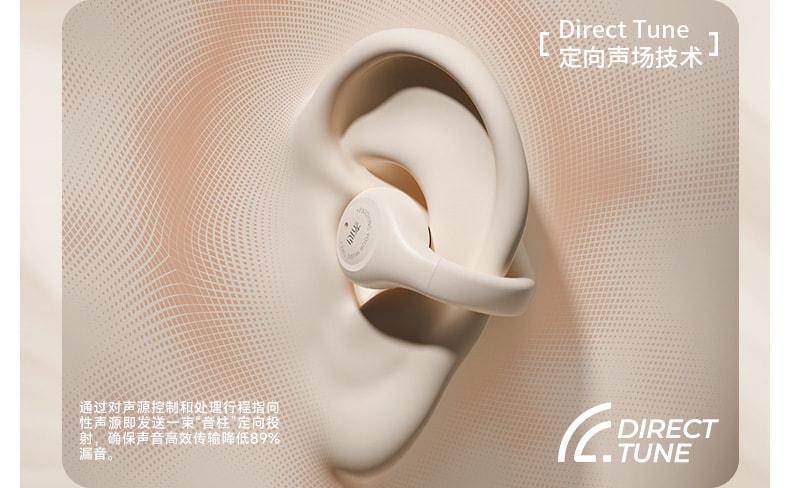 【中国直邮】冇心  CCDopen 蓝牙耳机耳夹式2024新款无线不入耳开放气骨传导运动 森林绿