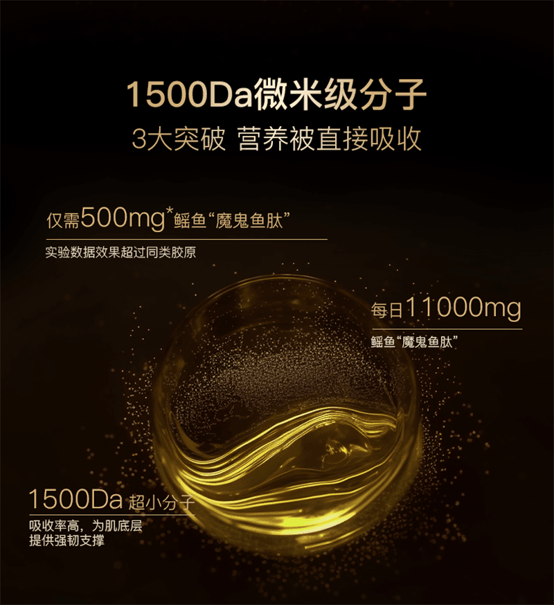 【中国直邮】 碧维斯 黑松露骨胶炮胶原蛋白肽饮 抗皱麦角硫因25ml*10支/盒