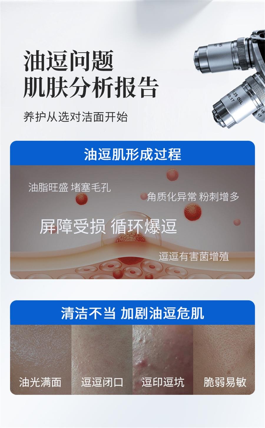 【中国直邮】 华美科 医用面部护理敷料 洗面奶深层清洁收缩毛孔去非祛痘印男女士修复淡化120g/瓶