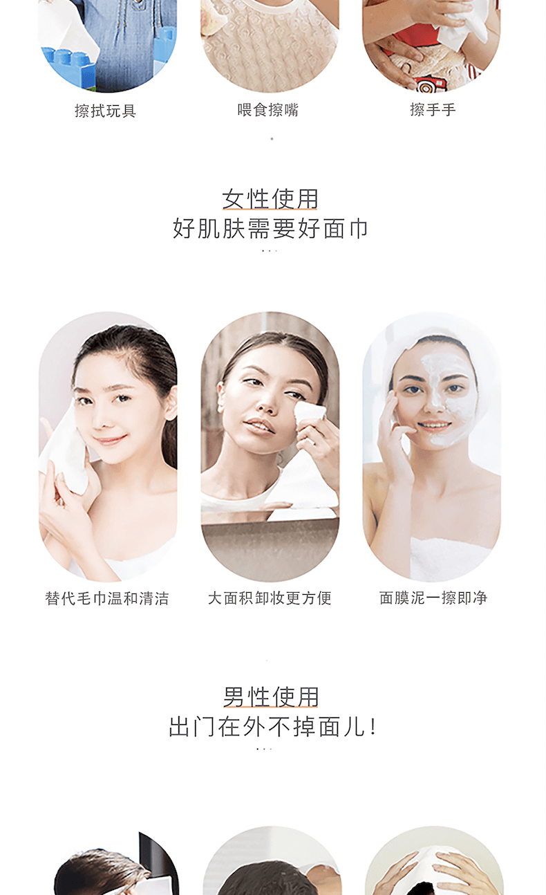 美國 Heritage Formulations 一次性有机棉洗脸巾 加厚 90抽/卷 3卷装 干湿两用抽取式加厚棉柔巾 不掉絮