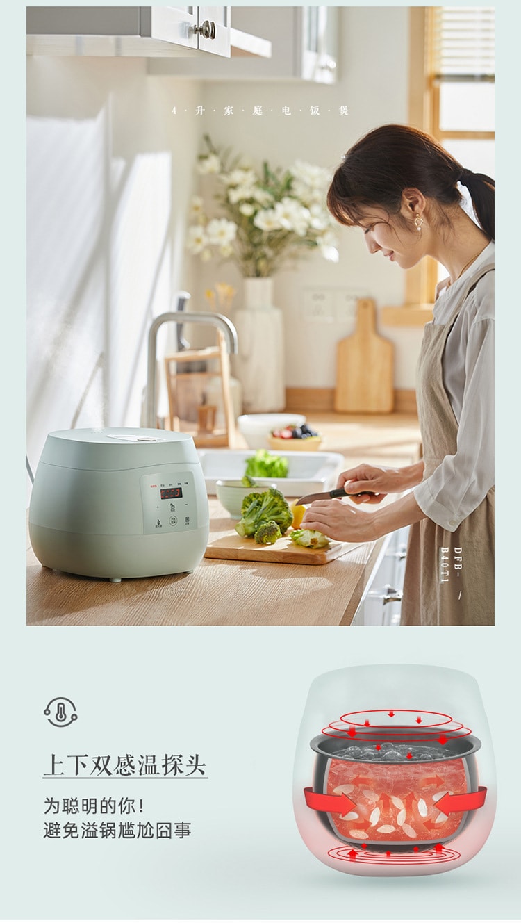 Multi-functional Intelligent Appointment High-voltage Rice Cooker Large  Capacity Electric Pressure Cooker 4L White 1Piec - Yamibuy.com