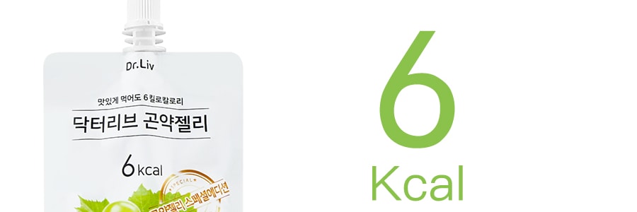 韓國DR.LIV 低糖低卡蒟蒻果凍 甜麝香葡萄口味 150g x10個